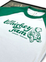 White & Kelly Green Jammy Bear Baby Doll Tee