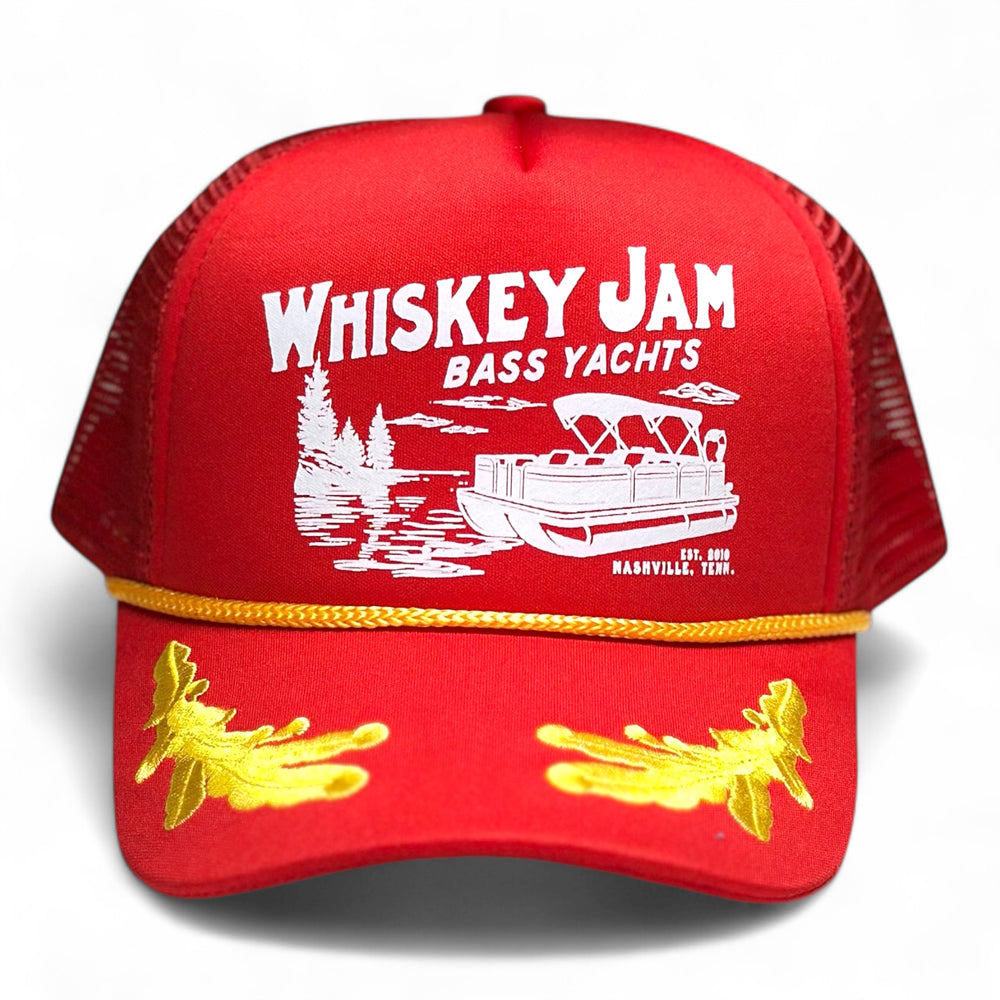 WJ Bass Yachts Scrambled Eggs Red Foam Trucker