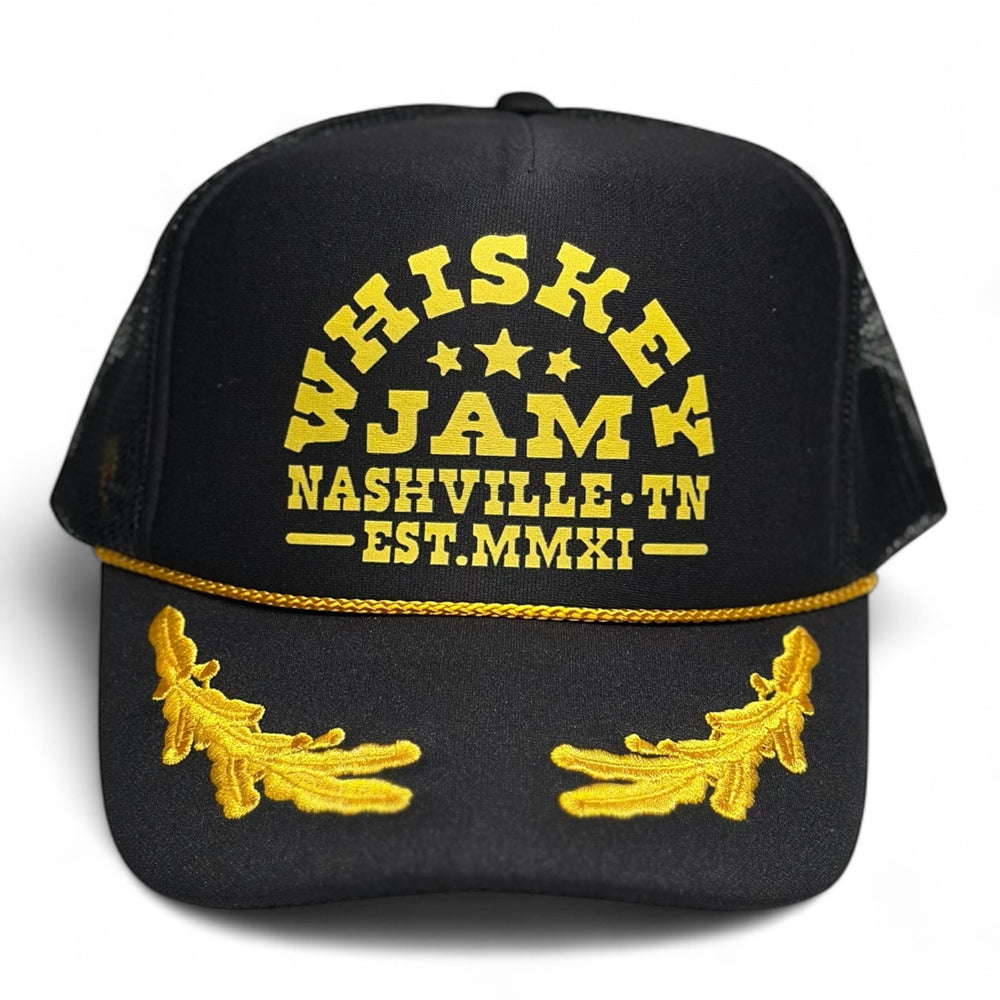 Showboat Scrambled Eggs Black Foam Trucker