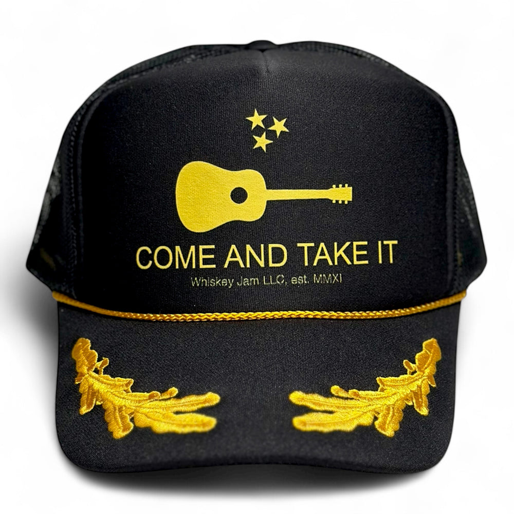Come And Take It Scrambled Eggs Black Foam Trucker