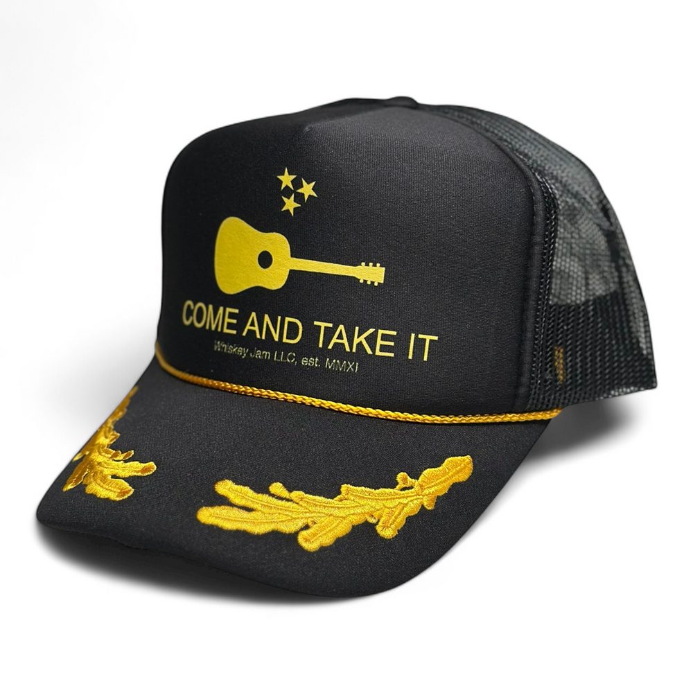 Come And Take It Scrambled Eggs Black Foam Trucker