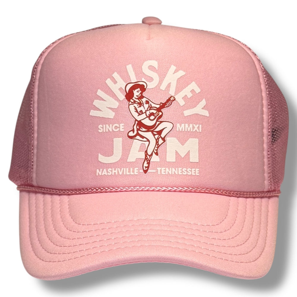 Cowgirl Light Pink Foam Trucker White Art