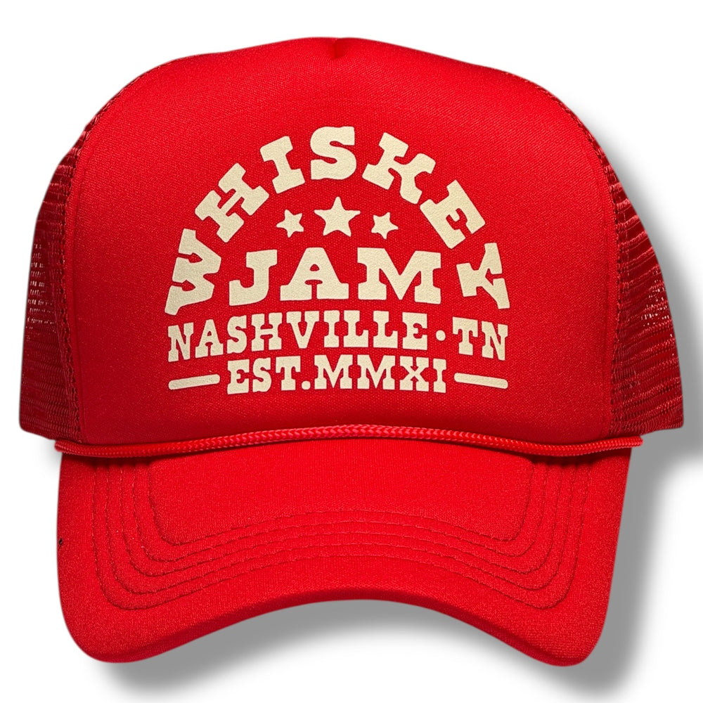 WJ Showboat Red Foam Trucker