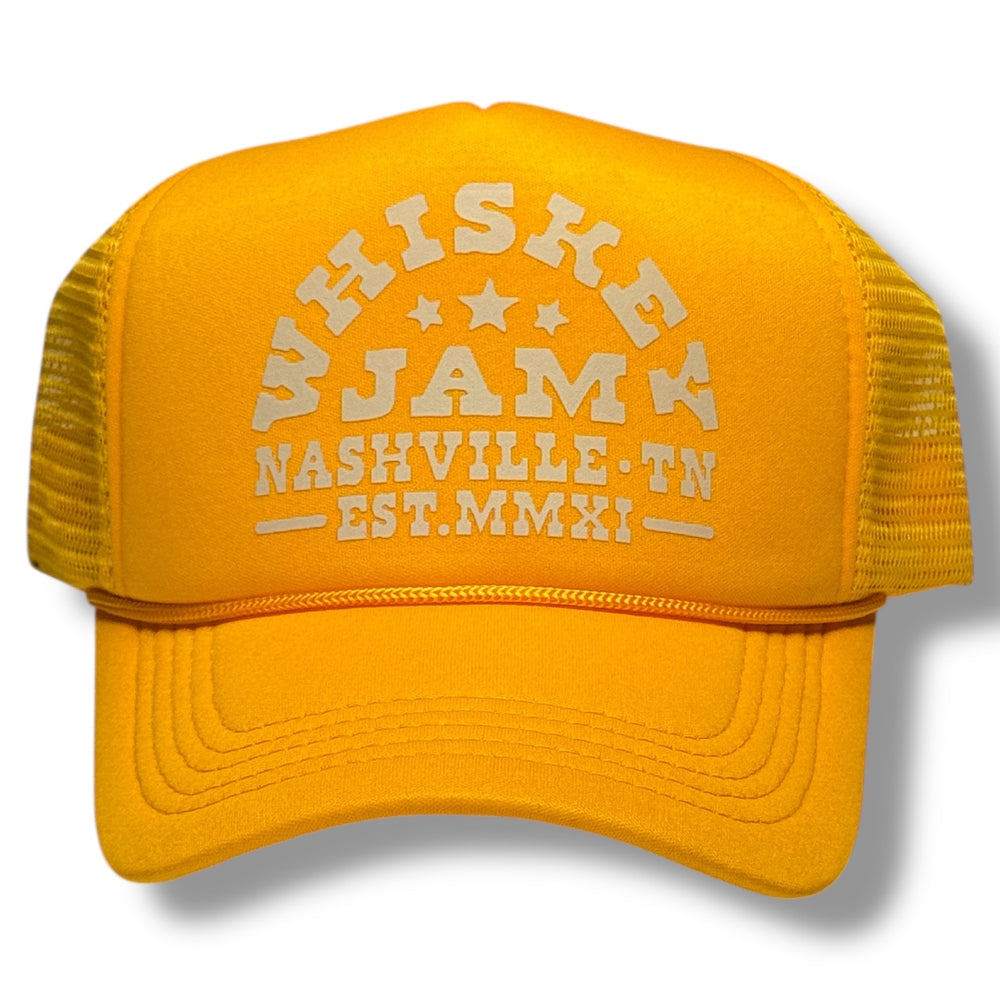 WJ Showboat Yellow Foam Trucker
