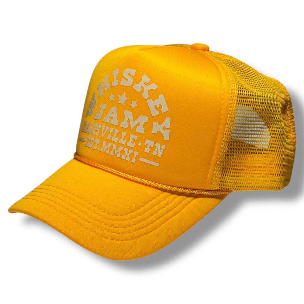 WJ Showboat Yellow Foam Trucker