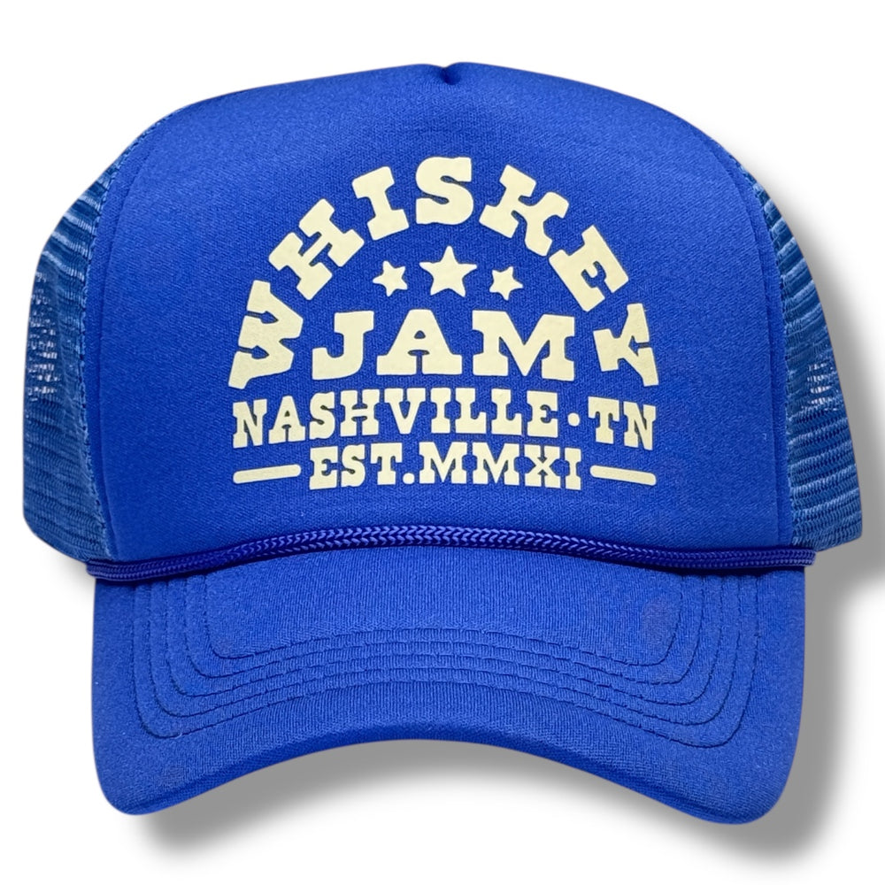 WJ Showboat Royal Blue Foam Trucker