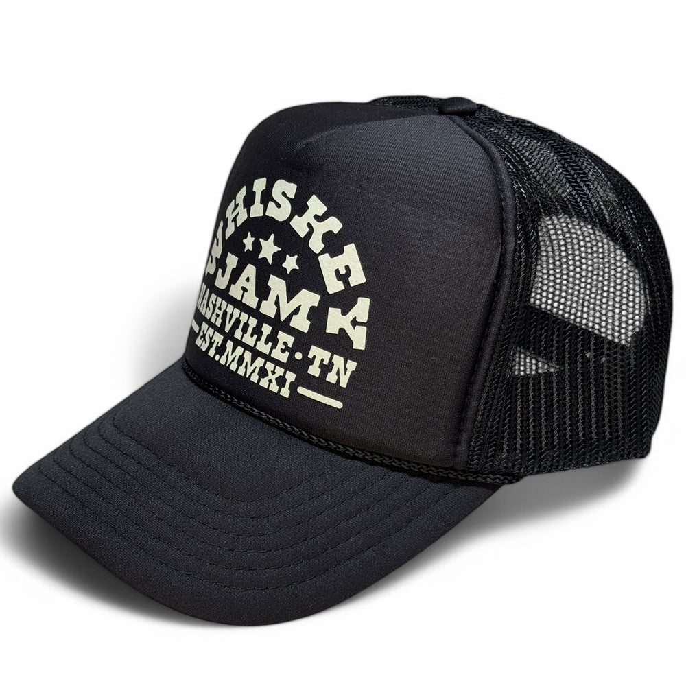 WJ Showboat Black Foam Trucker