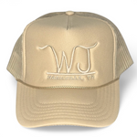 WJ Cattle Brand Tan Foam Trucker